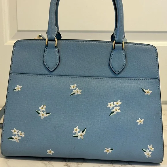 Kate Spade Light Blue Floral Satchel - Picture 2 of 4